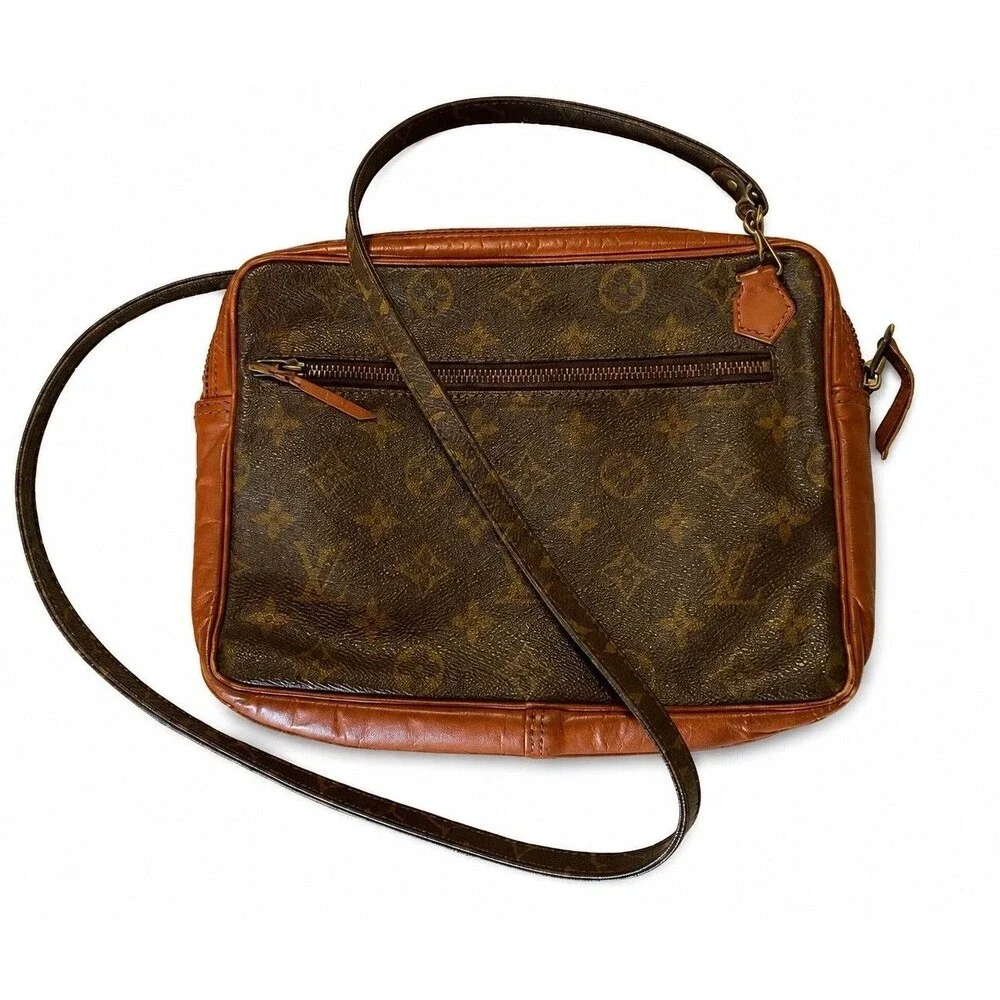 Vintage Louis Vuitton French Company Monogram Crossbody Bag TALON Zipper